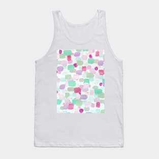 Mint Green, Pink and Lilac - I Love To Paint Aesthetic Pastel Paint Brush Strokes Tank Top